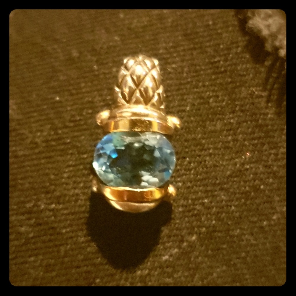 Silver and 14k yellow gold pendant
